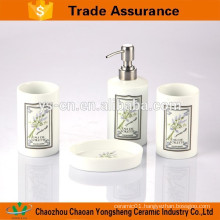 Classical And Elegant Porcelain Bathroom set With Flower Design